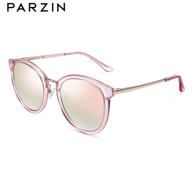 

PARZIN new retro elegant wind TR light polarized sunglasses female street beat texture metal female sunglasses 9913 black frame black gray tablets