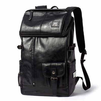 

UIYI New Arrival 2018 Men Backpack Fashion PU Leather Backpacks Laptop Bags Multifunction Computer Antitheft Backpack Men Pack