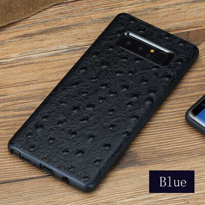 

Genuine Leather Phone Case For Samsung Note 8 Ostrich Texture Back Cover For A8 S7 S8 Plus Cases