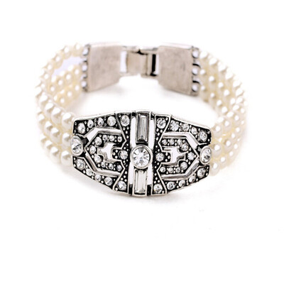 

Aiyaya Fashion Jewelry Freshwater Cultured Pearl High Quality 3 Level Square Strand Bracelets