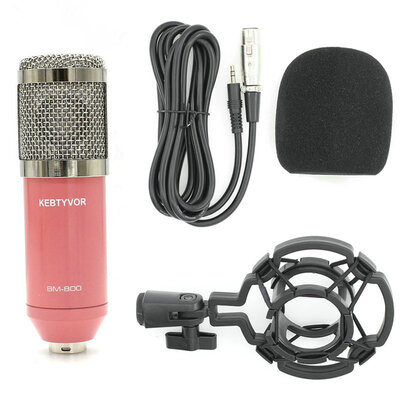 

Wired Professional BM 800 bm800 Condenser Sound Recording Microphone with Shock Mount for Radio Braodcasting