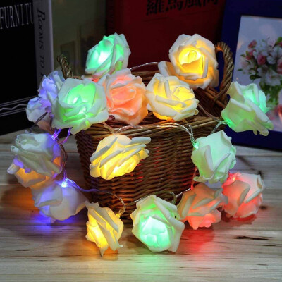 

JULELYS 12M 10 Bulbs Garland Battery Powered LED Rose String Lights Decoration For Wedding Holiday Gerlyanda Christmas Room Decor