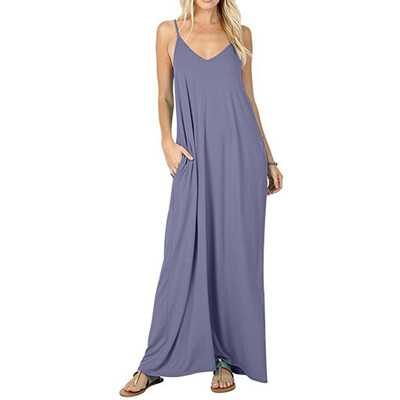 

Try Everything Long Dress Elegant Summer Women Backless Black Dress Long Strap Dress 2018 Loose Casual Summer Long Dresses