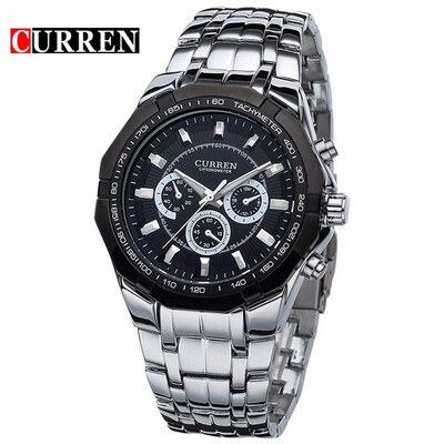 

Relogio Masculino Mens Watches Top Brand Luxury Curren Original Watch Full Steel Quartz Wristwatches Fashion 8084
