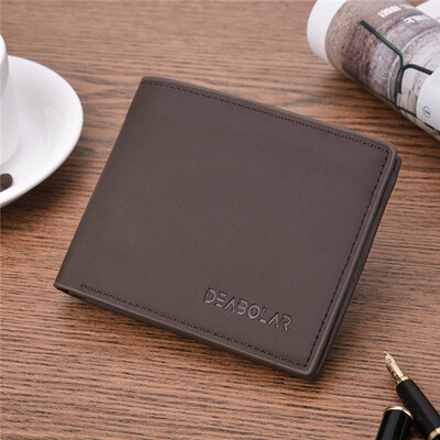 

3 Color Mens Fashion PU Leather Business Wallets Card Holder Short Soft Purses