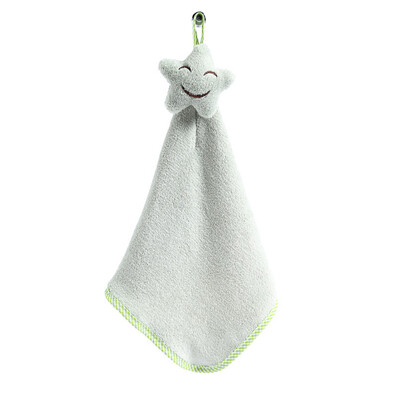 

Smiling Face Hanging Hand Towels Kitchen Towel Coral Velvet Absorbent Lint-Free Cloth Dishcloths