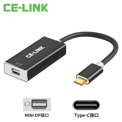 

CE-LINK Type-C to Minidp Converter MacBook Expansion Adapter USB-C Notebook Connection Monitor Black 4378
