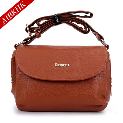 

Aibkhk женщин просто натуральная кожа сумки с 2-слойные кожа коровы мода тобаго сумка Cross body сумка четыре цвета M003