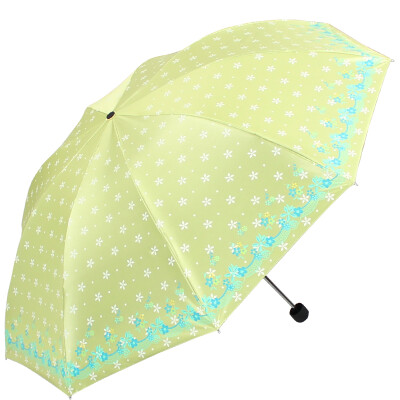 

[Jingdong supermarket] umbrella umbrella UPF50 + increase the reinforcement of the heart full of love color blue plastic three fold business sunny umbrella umbrella beige beige 33322E