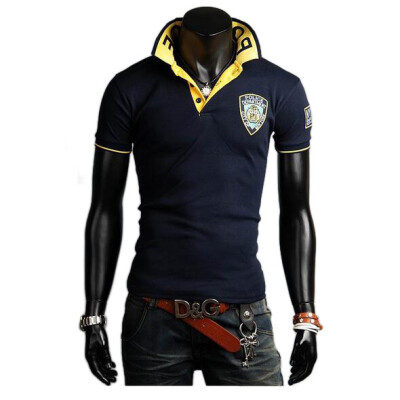 

Zogaa Mens Polo Shirt Fashion English Electric Embroidery