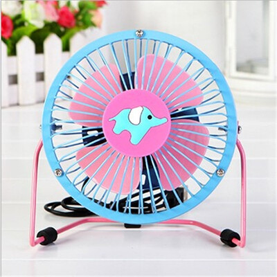 

Mini Cartoon Animal Pattern USB Silent Electric Fan Aluminum leaf small electric fan Portable mini