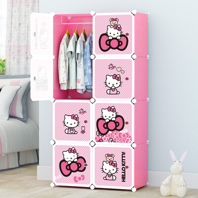 

Silk ColesHome HelloKitty plastic storage cabinet lockers children baby wardrobe storage cabinet