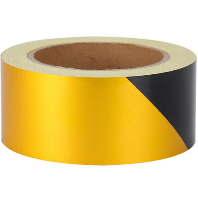 

Tuna yellow black 5CM wide reflective tape warning tape warning line isolation belt reflective film floor line reflective strip reflective car stickers security line