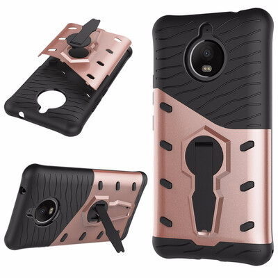 

Goowiiz Phone Case For Motorola Moto E4E4 Plus European Luxury Armor TPUPC Silicone Hard Bracket Prevent falling