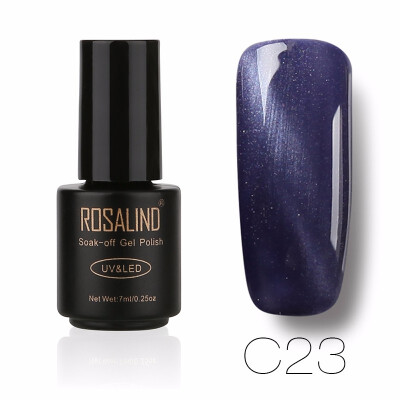 

ROSALIND Gel 1S 7ML Black Bottle 3D Cat Eyes Magnet Nail Gel Polish Effect C01-30 UV LED With Powder Glitter Nail Art