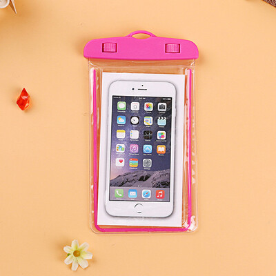 

Universal Waterproof Phone Pouch For LG Q8 H970 K20 plus K20 V VS501 Swimming Diving Transparent Bag Luminous Case