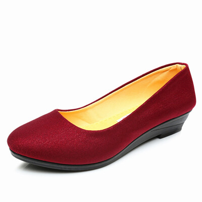 

Women shoes flats Wedge Pumps Simple Style Round Toe Comfy Chic Shoes