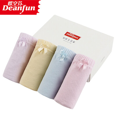 

Butterfly Deanfun Ms Panties Large yard Pure Cotton Waist Women&39s briefs Mixed Color 4 Pack M