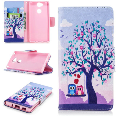 

BEFOSPEY Painting PU LeatherSoft TPU Card Slot Stand Wallet Case For Sony Xperia XA252"2018