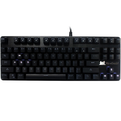 

ViewSonic KU520 alloy version of the mechanical keyboard 87 key 8 key light black axis black