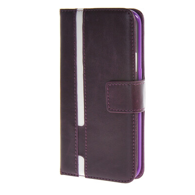 

MOONCASE Senior Leather Flip Wallet Card Slot Bracket Back Case Cover for Samsung Galaxy S6 Edge Purple