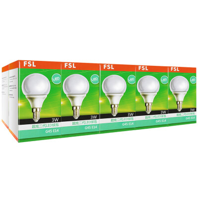 

Jingdong supermarket] Foshan lighting (FSL) LED bulb energy-saving light bulb small mouth E14 lamp 3W daylight 6500K 10 package