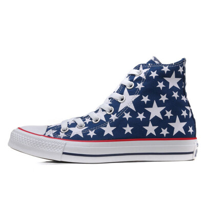 

Converse (Converse) CS148707 мужская обувь женская обувь пятиконечная звезда печать высокий холст обувь синий 36