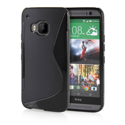 

MOONCASE S - Line Soft Flexible Silicone Gel TPU Skin Shell Back ЧЕХОЛ ДЛЯ HTC One M9 Black