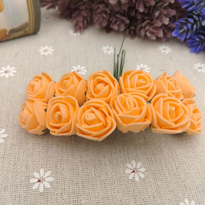 

50PCS lot 3cm Mini PE Foam Rose Artificial Flower Heads For Home Decorative Wreaths Supplies Wedding Party Dly Crafts Decoration