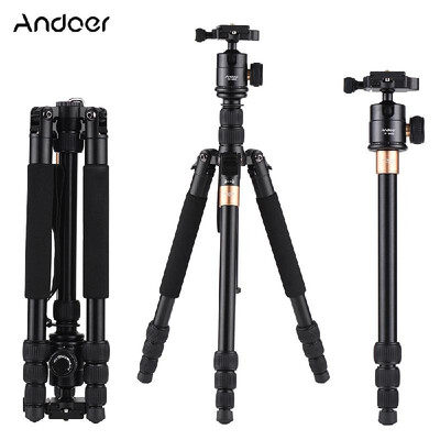 

Andoer TP 668S TP 999B TP 668SC TP 999BC Portable Carbon Fiber Aluminum Alloy Tripod Photography Travel Tripod Monopod with Panor