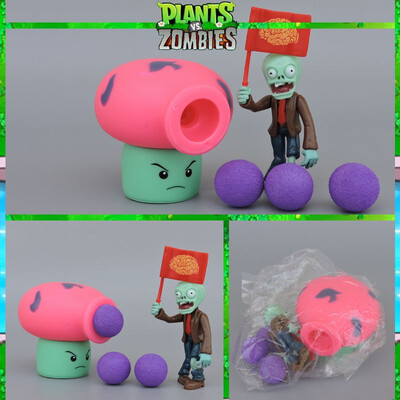 

PVZ Plants Vs Zombies Peashooter PVC Action Figure Model Toy Gifts Toys for Children High Quality Brinquedos Can Launch