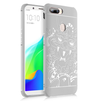 

Goowiiz Phone Case For Oppo R11sR11s Plus Carved Dragon Thin Matte soft Silicone Prevent falling