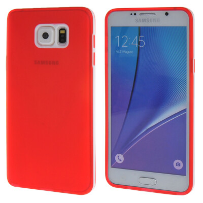 

MOONCASE for Samsung Galaxy Note 5 Case Flexible Soft Silicone Gel TPU Skin Protective Case Cover Red