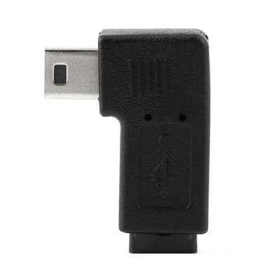 

USB Micro 5Pin Female to Mini 5Pin Male 90 Degree Angle Adapter Converter