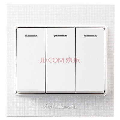 

Feidiao feidiao switch socket panel three open single switch three single control power wall switch panel 86 Phantom elegant white