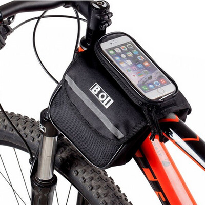 

Sio bike riding bag on the tube tube touch screen mobile phone bag riding equipment black L code SAB01