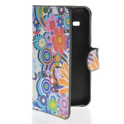 

MOONCASE Flower style Leather Side Flip Wallet Card Slot Stand Pouch Case Cover for Samsung Galaxy Star 2 Plus G350E