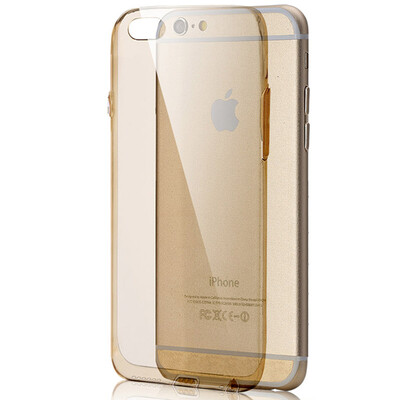 

Locke ROCK iPhone6plus 6s plus mobile phone case transparent silicone soft case apple protective cover with dust plug - gold