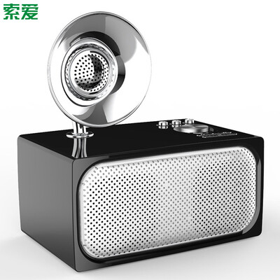 

Soaiy soaiy E10 Bluetooth Speaker Retro Radio Phone Audio Computer Mini Subwoofer Black