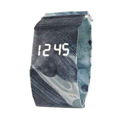 

Fun play black technology NEWSPAPR WATCH smart paper watch Christmas gift to send friends creative waterproof men&women birthday gift vibrating toy one leaf boat
