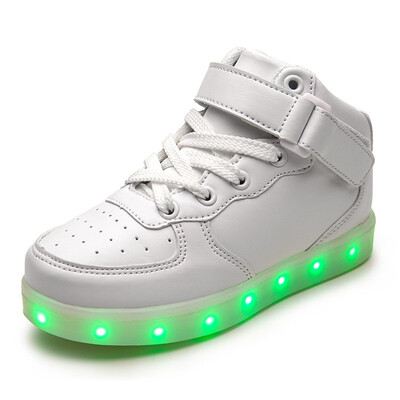 

2018 USB Charging Led luminous Shoes For Boys girls Fashion Light Up Casual kids Sole Glowing Children Sneakers
