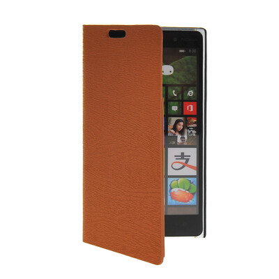 

MOONCASE Slim Leather Side Flip Wallet Card Slot Pouch Stand Shell Back ЧЕХОЛ ДЛЯ Nokia Lumia 830 Brown