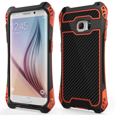 

r-just алюминиевый металл углеродного волокна бампер покрытия для Samsung Galaxy S6 края плюс