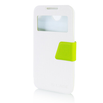 

MOONCASE View Window Leather Side Flip Pouch Ultra Slim Shell Back ЧЕХОЛ ДЛЯ HTC Desire 310 D310W White