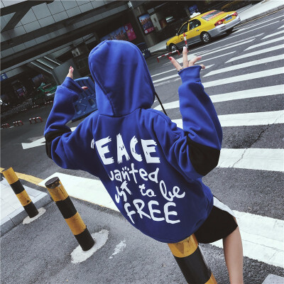 

Women Long Sleeves Oversized Letter Print Harajuku T-shirt Zipper Loose Sweatshirt And Pullover Plus Size Bts Kpop Clothes