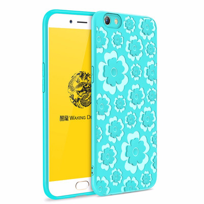 

Goowiiz Fashion Phone Case For OPPO R9S 3D Relief Flower Ultrathin Soft TPU Full Protection