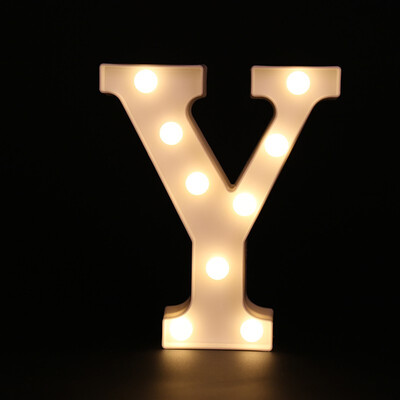

26 White Letter LED Alphabet Light Indoor Battery powered Wall Hanging Night Light Bedroom Wedding Birthday Party Decor