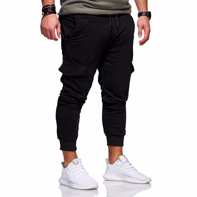 

HOTMens Fashion Solid Color Pants GYM Fitness Casual Elastic Waist Sweatpants