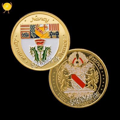

France Alsace Commemorative coin crown lion gold coin travel gift collection Souvenir Badge