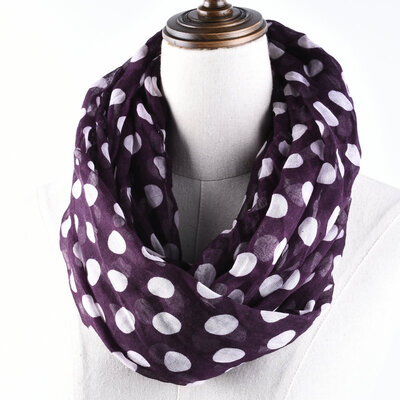 

Guttavalli New Arrival Fashion Women Dot Ring Scarves Small Print Dots Loop Shawl Female Round Soft Infinity Nice Chevron Scarf